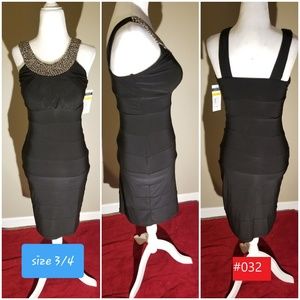 Black bodycon dress